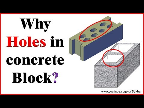 वीडियो: सीमेंट ब्लॉक में छेद क्यों होते हैं?
