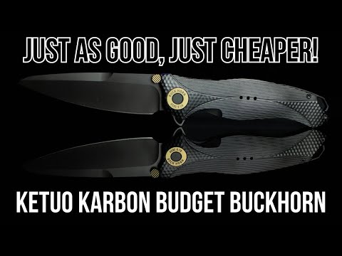 Lower Price, Same Amazing Knife - Ketuo Karbon Buckhorn by Ken Onion