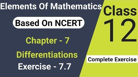 Emf Solutions For Class 12 || Differentiation in case of parametric functions || Parametric Function