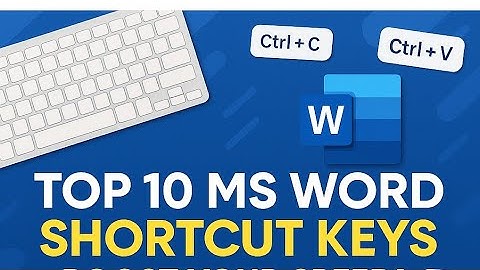 Top 10 Most Useful MS Word Shortcut Keys | Learn Microsoft Word Fast l Ms Word Tips and Tricks