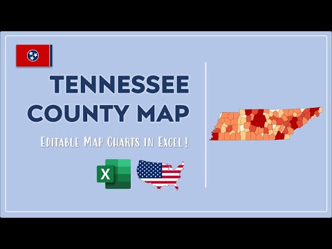 Tennessee County Map in Excel - Counties List and Population Map