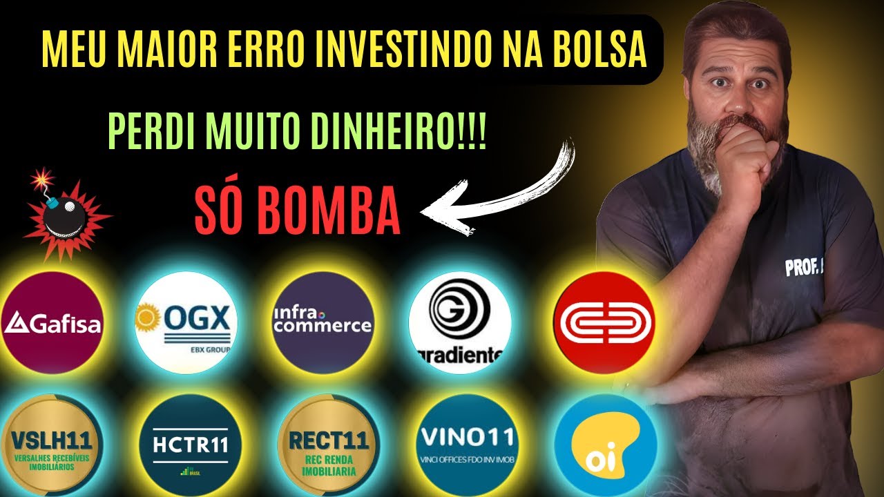 Meu Maior Erro Investindo Na Bolsa / Perdi Muito Dinheiro - YouTube