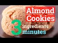 Almond cookies 🍪  3 ingredient, 3 minutes, easy recipe - Tasty Secrets 😀