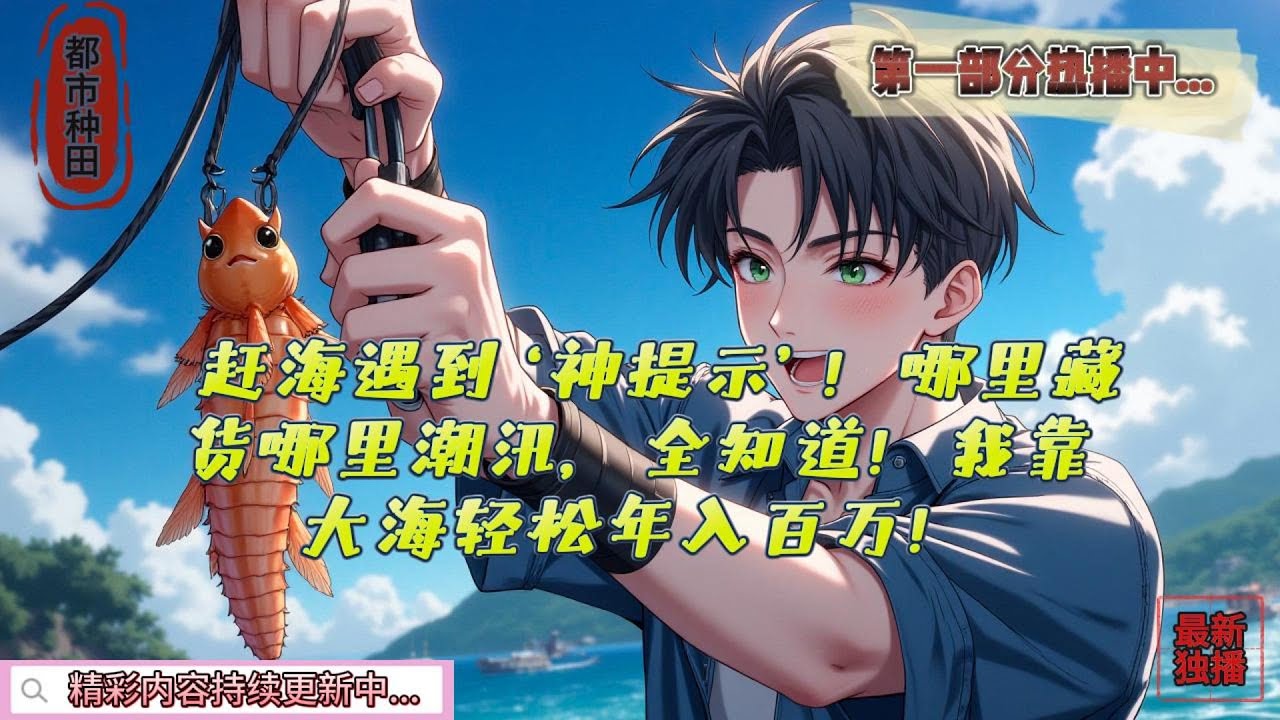 趕海遇到‘神提示’！哪裏藏貨哪裏潮汛，全知道！我靠大海輕鬆年入百萬！【海神之子】#種田 #重生 #年代#都市