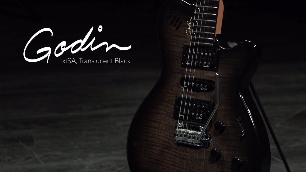 ギター Godin XTSA Trans Black Flame Godin xtSA, Translucent Black | Gear4music demo - YouTube