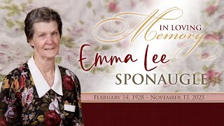 BHC Funeral Service - Emma Lee Sponaugle | November 17, 2025