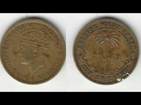 1943 British West Africa ONE SHILLING Coin VALUE