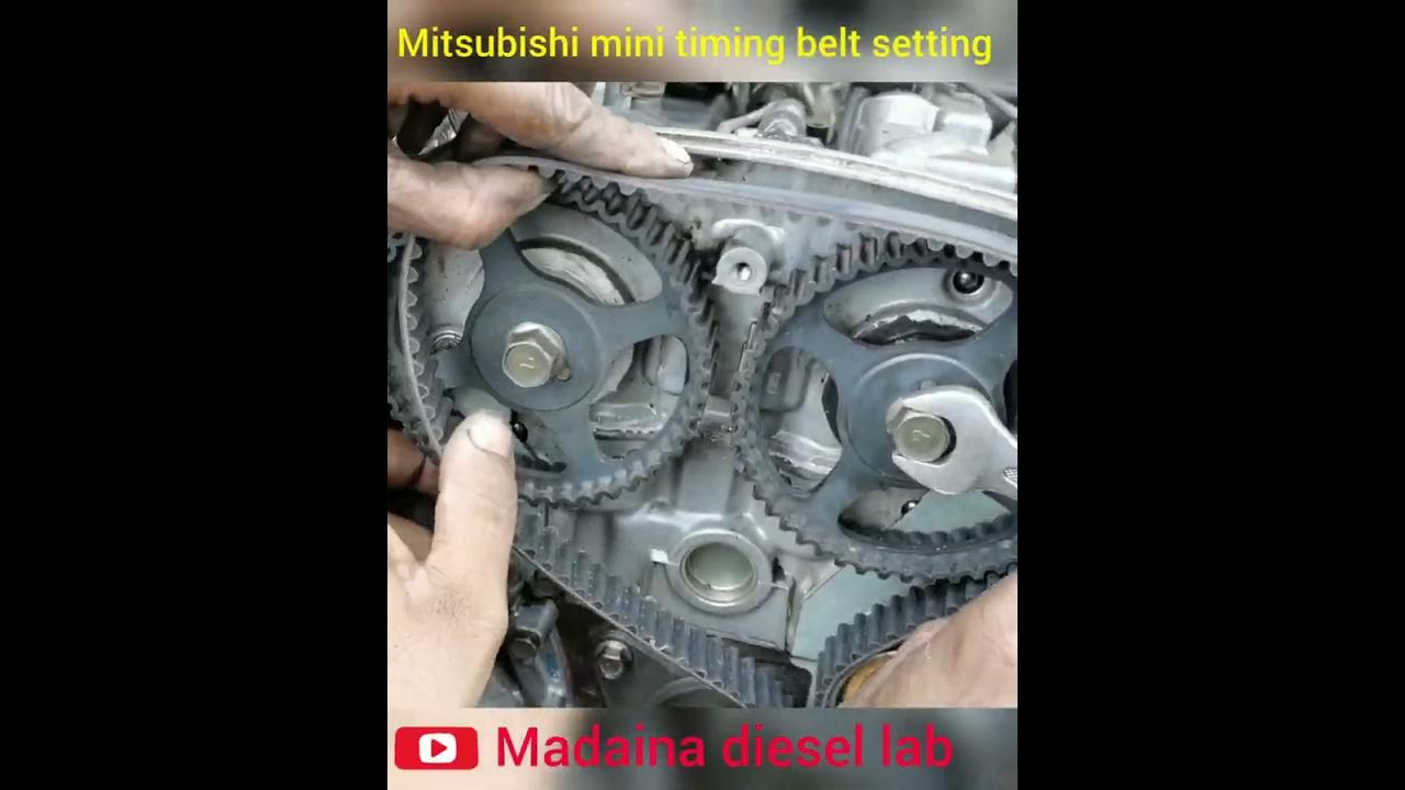 Mitsubishi engine timing belt install youtube