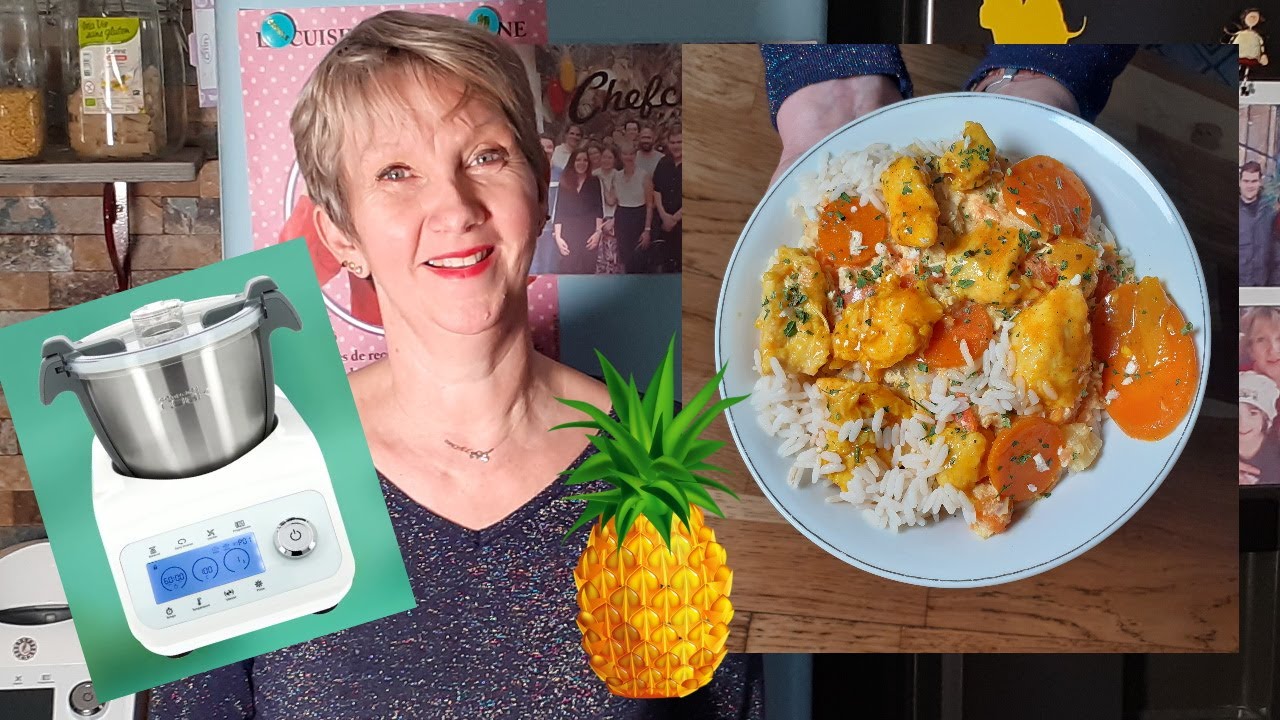 Poulet au Curry, coco, carottes et ananas au COMPACT COOK PRO