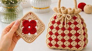 Don't Miss This! Easy Crochet Flower Square Tote Bag | Blanket, Table Runner & Coaster Pattern