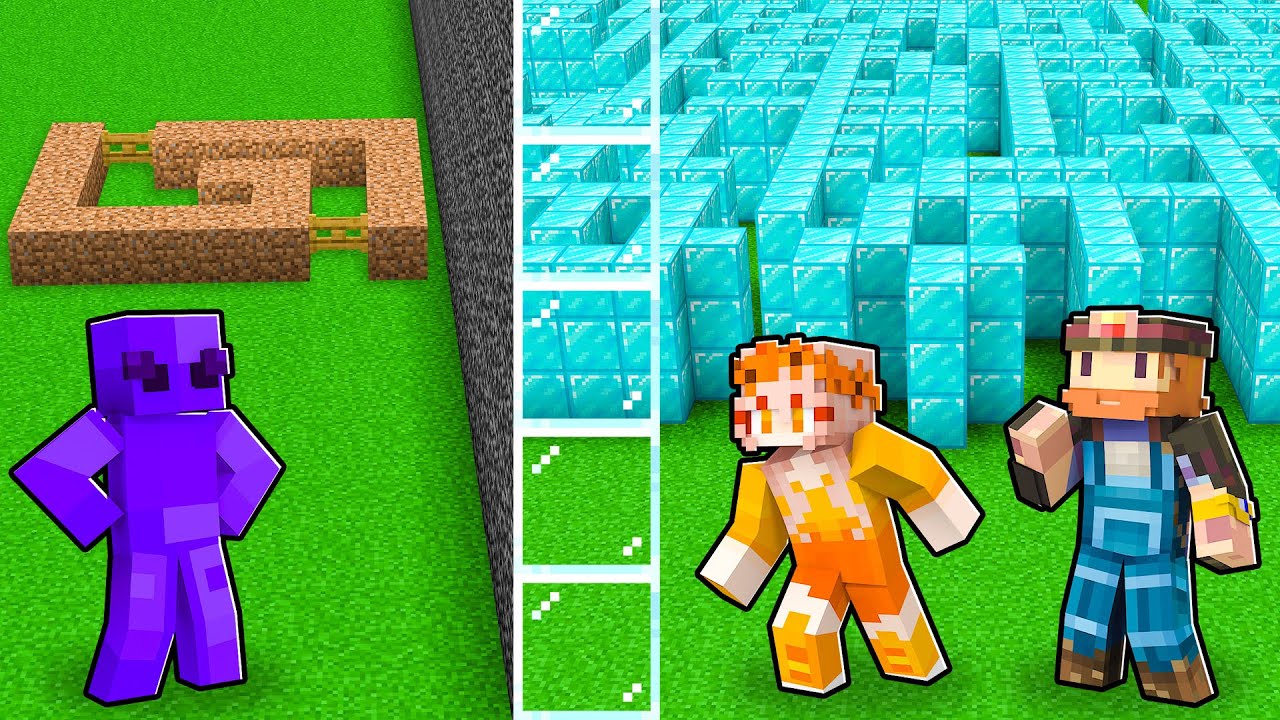 Minecraft NOOB vs PRO: GIANT MAZE Build Challenge!