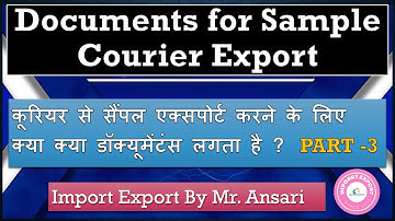 What Document Required to Sample Export and Format