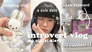 life lately 🎧🖇️ grwm for a solo date, my makeup routine + shopping vlog, cafe & library date 🧸☁️