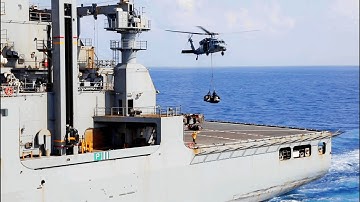 USS Arlington Conducts a Replenishment-at-Sea