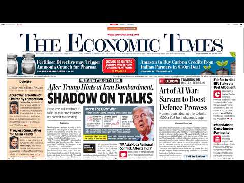 Thumbnail for 22 April 2026 | The Economic Times Newspaper | Daily Finance & Business News Analysis