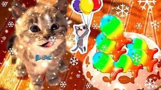 FUNNY CATS CUTE LITTLE KITTEN ADVENTURE NEW YEAR  CUTE ANIMATED KITTY FRIENDS NE#1002