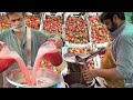 Strawberry Street Juice 🍓 Bloody Red Street Drink Healthy Sharbat Street Food Karachi Pakistan