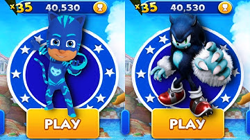 Sonic Dash Endless Running Vs Tag with Ryan PJ MASKS New Update Catboy (Android,iOS)