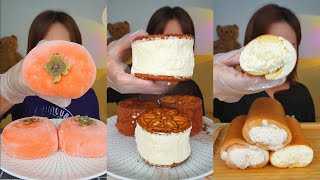 Asmreating Delicious Mochi, Cream Biscuit, Cream Roll 咀嚼音 Mukbang Soft Eating Sounds