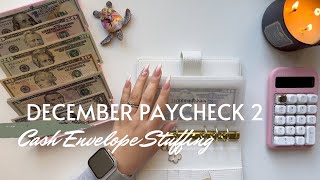 December 2024 Budget | Cash Envelope and Sinking Fund Stuffing | Paycheck 2 | 25 Year Old Budgeter