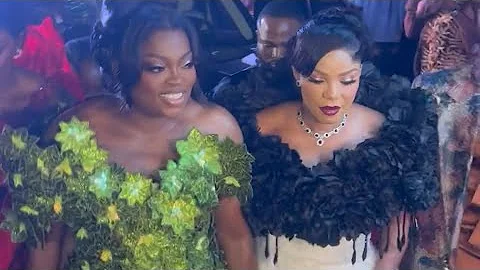 ARRIVAL OF FUNKE AKINDELE AND IYABO OJO AT HER MOVIE PREMIERE (BRIND THE SCENES)