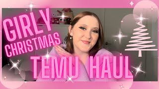 Happy Vlogmas!! Cute girly TEMU Haul!!! Not Sponsored 💖