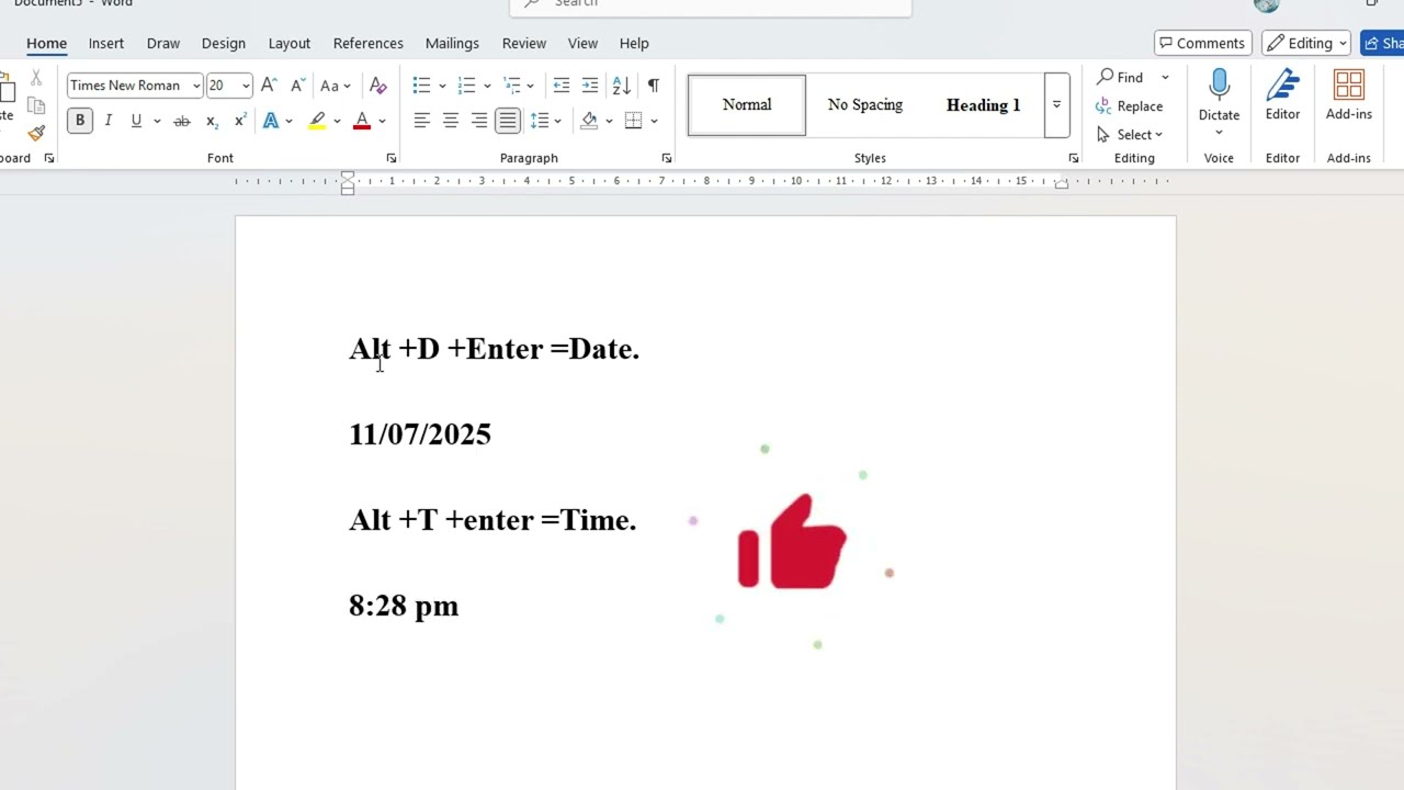 How to Insert Date and Time in a  Microsoft Word (Window 10/11  & Mac)