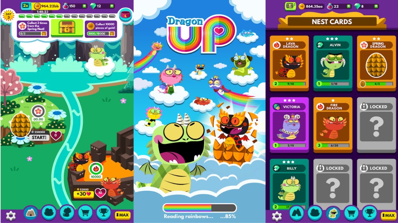 Dragon Up: Idle Adventure - Hatch Eggs Get Dragons Gameplay (Android, IOS)