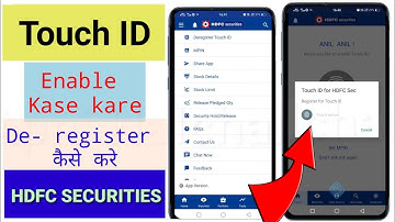 How To Register Touch ID and De- register Touch iD in HDFC Securities @Apnihalchale