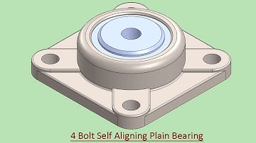 4 Bolt Self Aligning Plain Bearing (Video Tutorial) SolidWorks