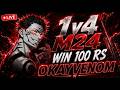 INSANE M24 1VS4 COMEBACK🔥|1VS4 M24 |M24 UNBEATABLE COMEBACK🔥|#bgmilive #shortlive #shortsfeed #tdm