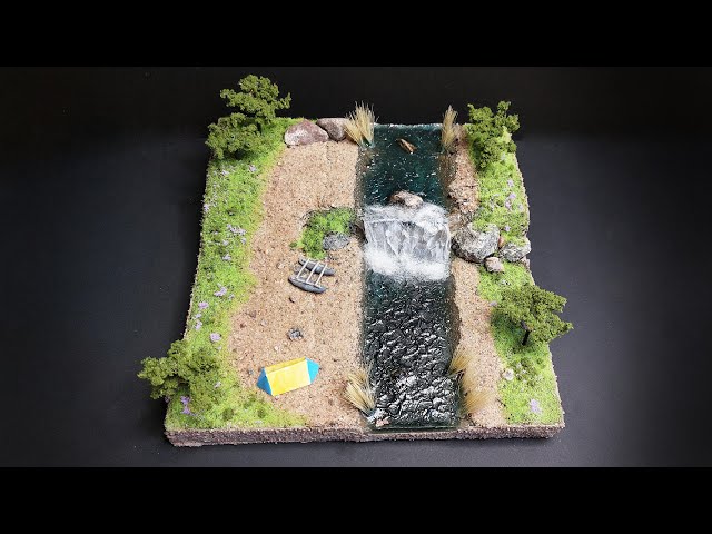 Epoxy resin table - miniatures - Diorama