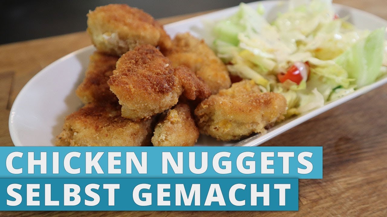 Chicken Nuggets mit gemischtem Salat - YouTube