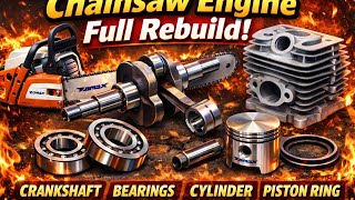 King Park Chainsaw Full Piston &amp; Cylinder Replacement 🔥