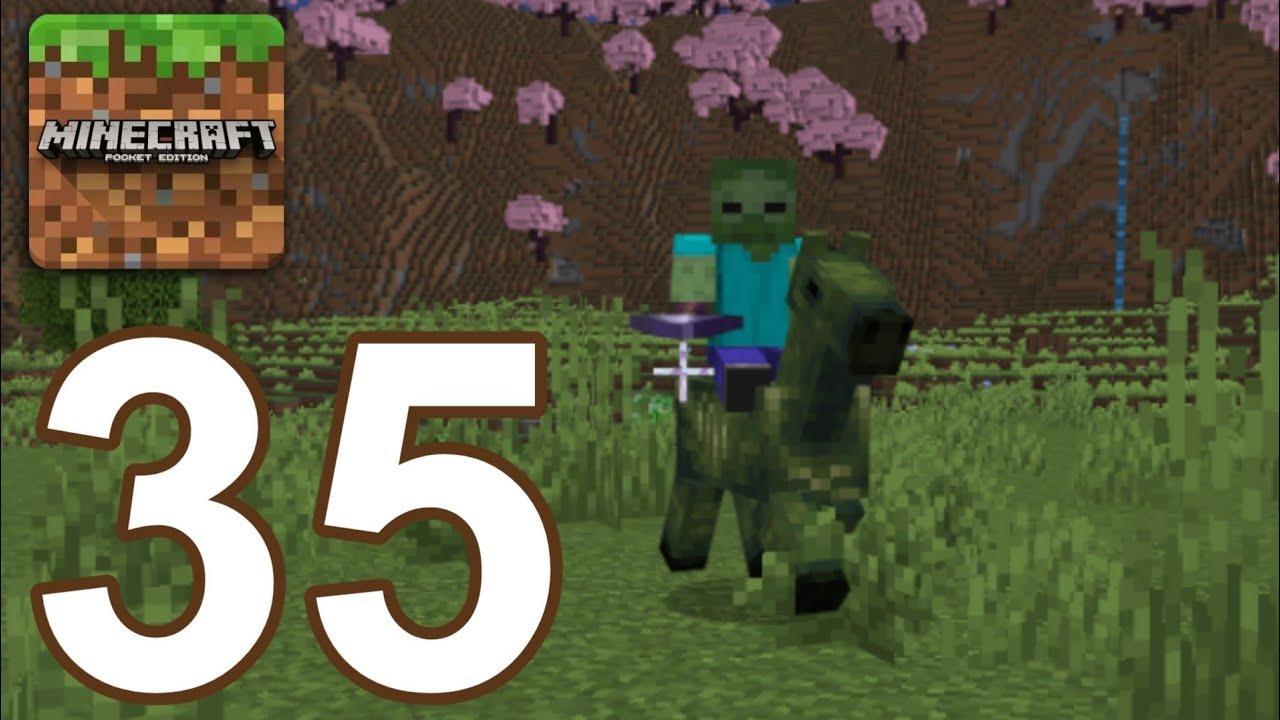 Minecraft: Bedrock Edition Part 35 - Gameplay Walkthrough - Zombie horse Spear