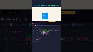 How to Create a Responsive Navigation Menu Bar in HTML & CSS 💻🔥 #coding #html #css