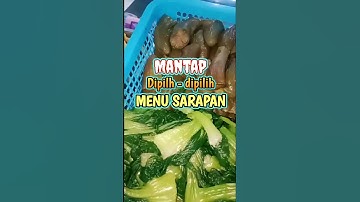 MANTAP..⁉️ Menu sarapan pagi ini🦐🐠🥬#mantap  #menusarapanpagi #kuliner #shorts