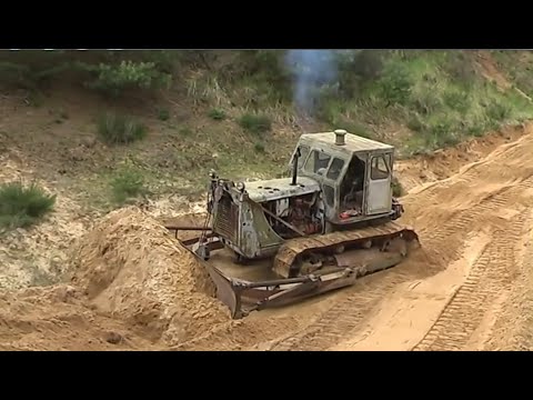 Видео: Мега сила бульдозер Т-100 СССР! Powerful bulldozer T-100! Made in Russia