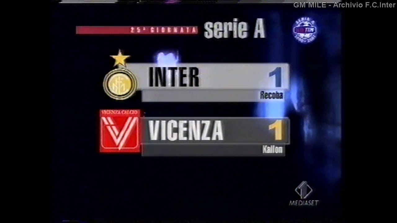 2000-01 (25^ - 08-04-2001) INTER-Vicenza 1-1 [Kallon,Brocchi] Servizio Controcampo Italia1