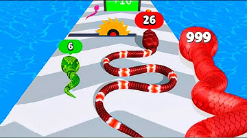 SNAKE RUN RACE - Color Math Games (New Update! All Snakes)