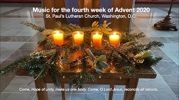 Music for the fourth week of Advent 2020