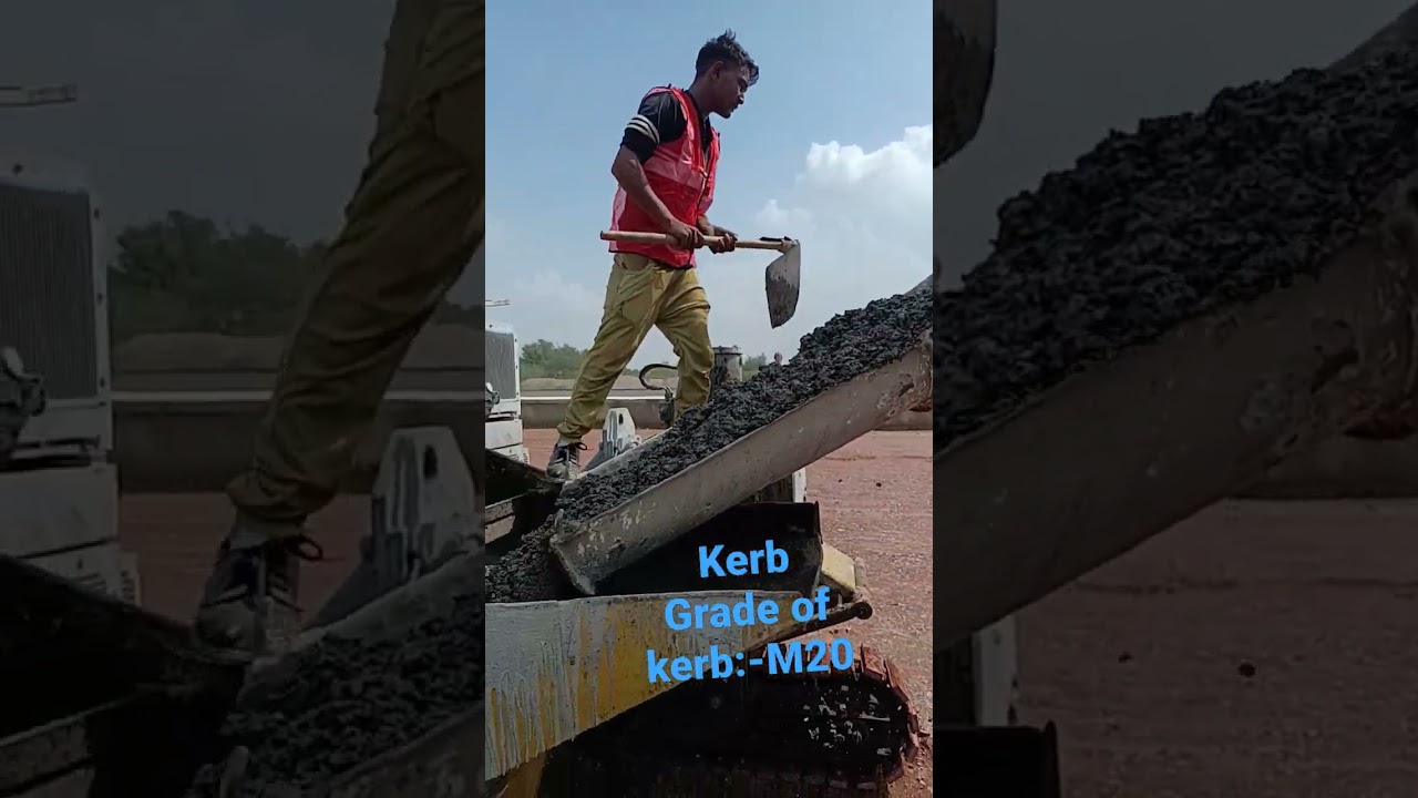 Kerb casting || Grade:-M20 || Slump Value:-100-160mm
