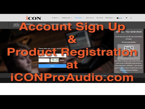 Account Sign Up & Product Registration at IconProAudio.com