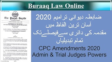 Amendments 2020 In CPC On Fingertips