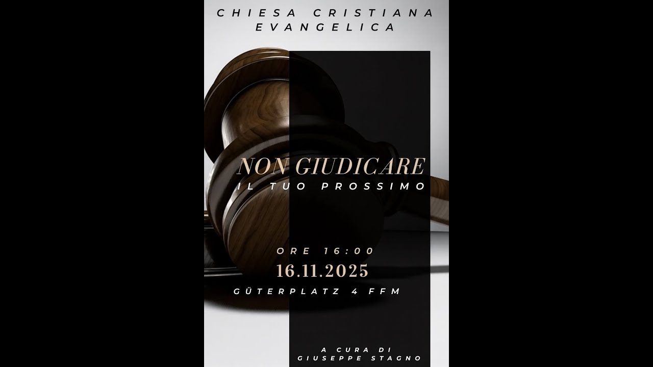 'Non giudicare il tuo prossimo' - Giuseppe Stagno | 16.11.2025