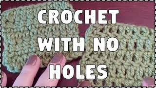 How To DOUBLE CROCHET with NO HOLES  Step By Step TUTORIAL  Fix Gaps With LINKED CROCHET