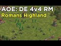 Age of Empires: Definitive Edition - 4v4 RM Roman Highland - eartahhj - 15/10/2020