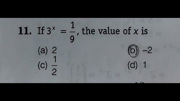 If 3x=1/9,the value of x is