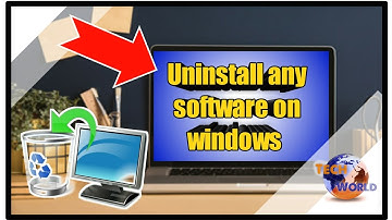 How to uninstall software in windows 7 easily in hindi by Tech World