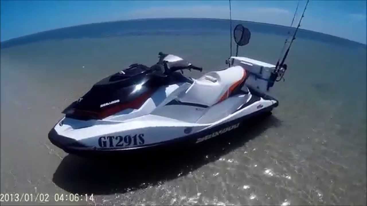 SeaDoo GTI130 jetski fishing - YouTube
